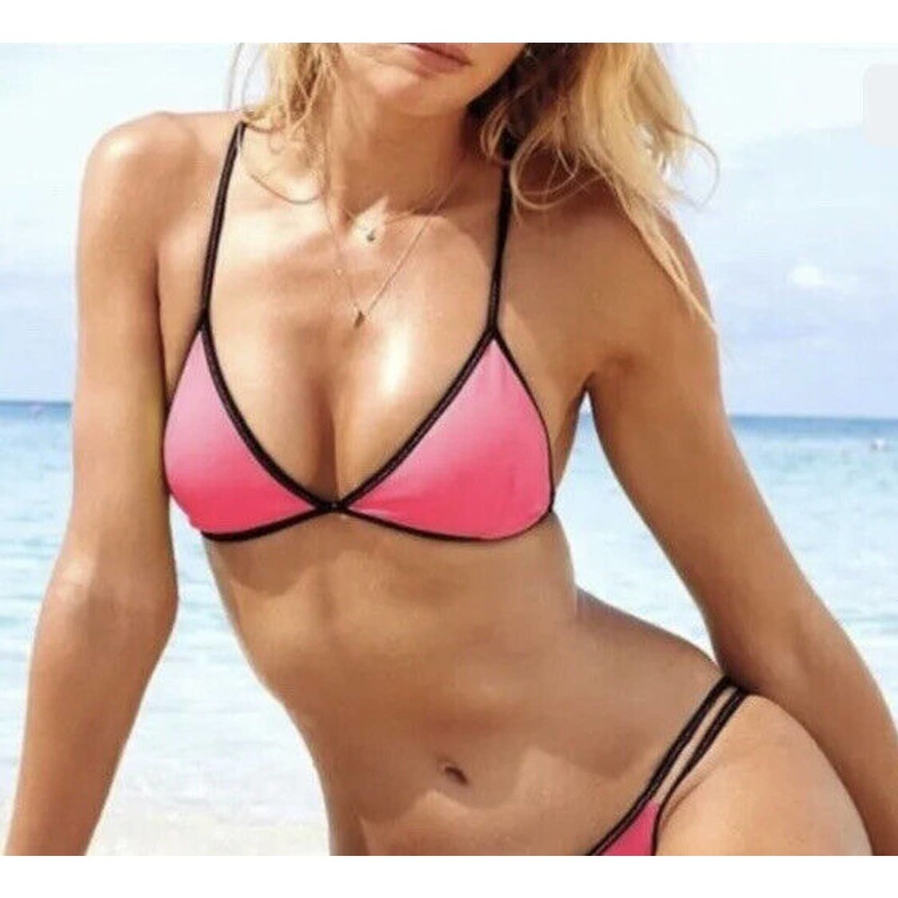 Victoria’s Secret Teeny Triangle Bikini Top Racerback Hot Pink Size Xtra Small